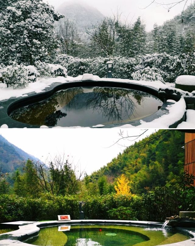 臨安魚樂山房一戶一私湯，枕星海而眠真的好過癮