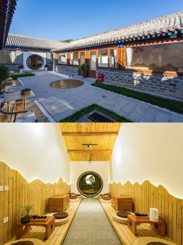 Chuyến đi chơi mùa xuân ở vùng ngoại ô Bắc Kinh, nghỉ tại một sân trong cổ kính được bao quanh bởi những ngọn núi