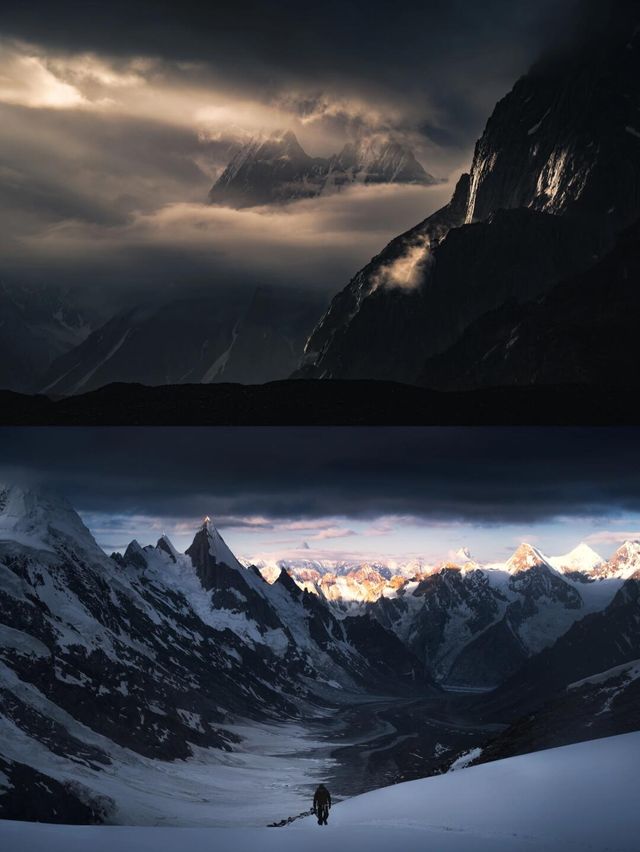 光落在喀喇崑崙雪山裡 光落在喀喇崑崙雪山裡