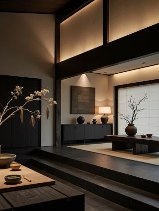 This wabi-sabi-style teahouse is absolutely stunning! The Zen-like minimalist design with its old wooden walls is breathtaking.
