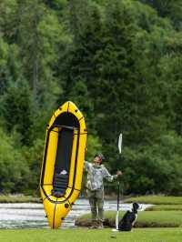 康定月亮湖遛狗人新玩法懶人露營更適合