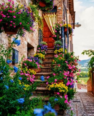 The Italian Flower Town Spello Enters a Medieval Fairy Tale World