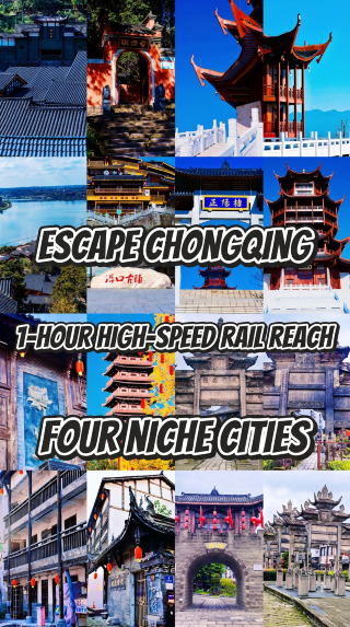 逃離重慶 高鐵一小時達 四個城市