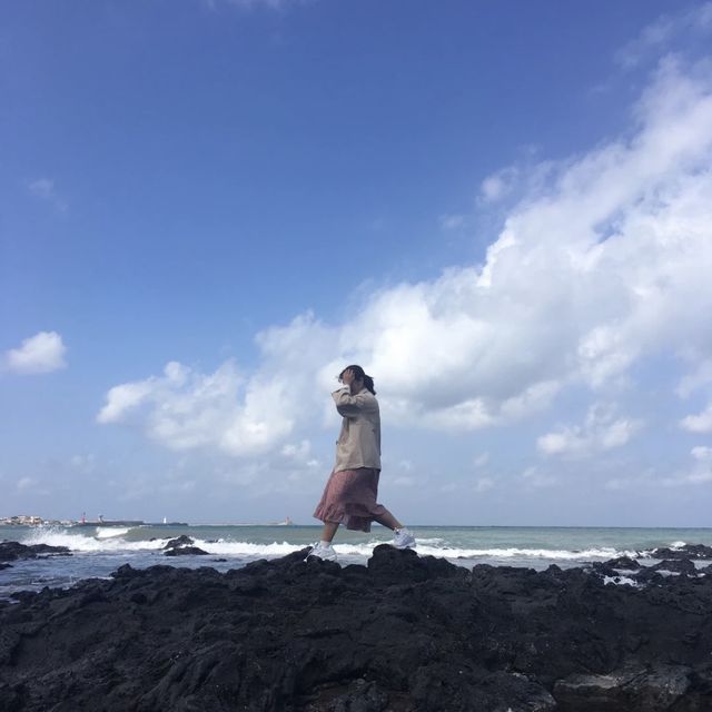 제주 검은모래 해변이 아름다운 삼양해수욕장 ⛱️