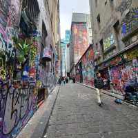 Street art alley in melbourne