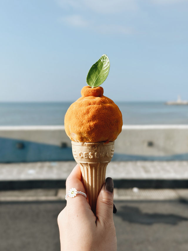 🇰🇷來濟州就一定要去的雪糕店🍊 一定要點橘子雪糕
