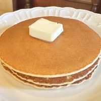 喫茶でいただく米粉パンケーキ🌾