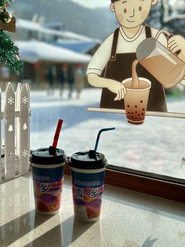 คาเฟ่น่ารัก ☃️สวยเกร๋ไม่แคร์ AI @Snow town ฮาร์บิน