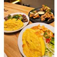 東涌韓國菜|炸雞配蛋包飯 |打卡甜品