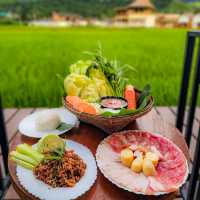 ที่พักที่ใกล้ชิดกับทุ่งนา กลางหมู่บ้านสะปัน น่าน