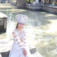 แต่งชุดจีนที่เมือง zhujiajiao ชานเมืองเซี่ยงไฮ้