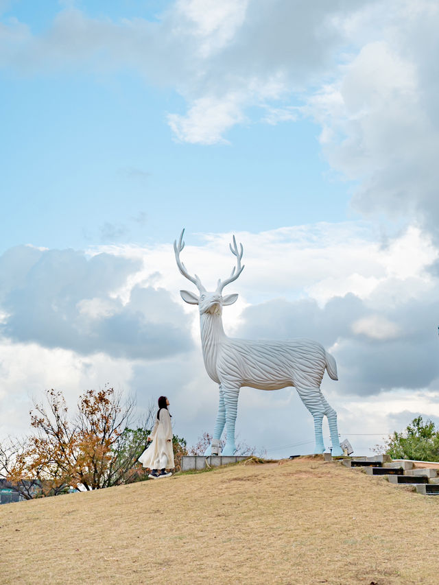 【福井】巨大な鹿のいる公園🦌🤍インパクト強いオブジェ！ 
