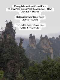 How much I spent for my 5D4N trip to Zhangjiajie? 