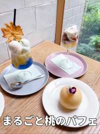 【福岡】病院内にあるまるごと桃のパフェ🍑