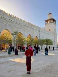 KING HUSSEIN MOSQUE AMMAN: CHERRY BLOSSOMS & EID BLESSINGS 🌸🕌✨