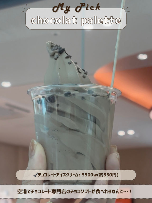 🇰🇷✈️仁川空港で食べる濃厚チョコソフト🍦
