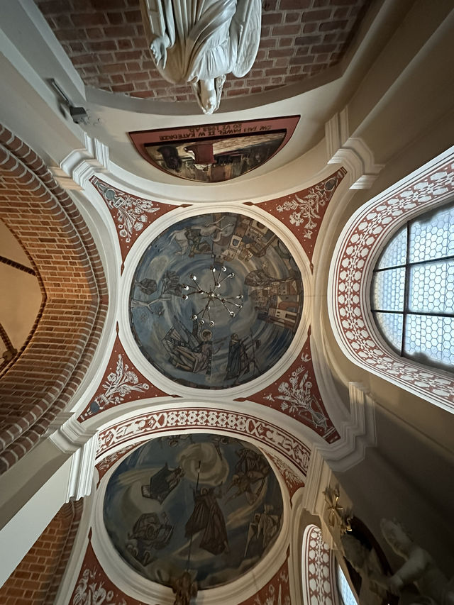 Cathedrals with blue onion cap in Poznan 