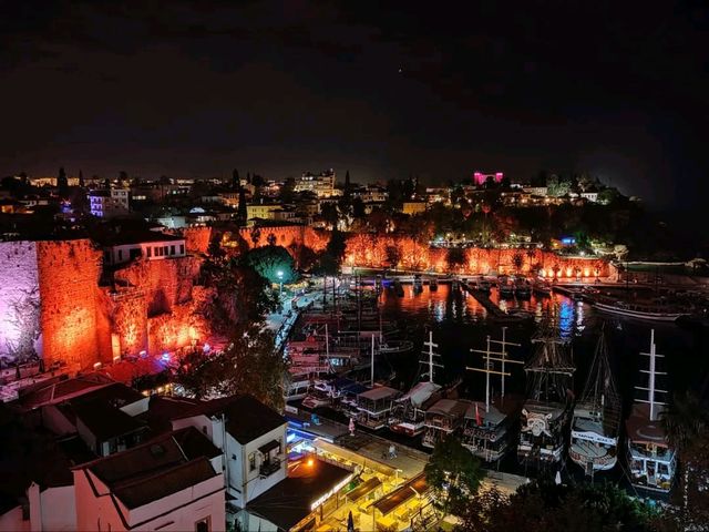 Night Stroll at Antalya’s Old City Harbor