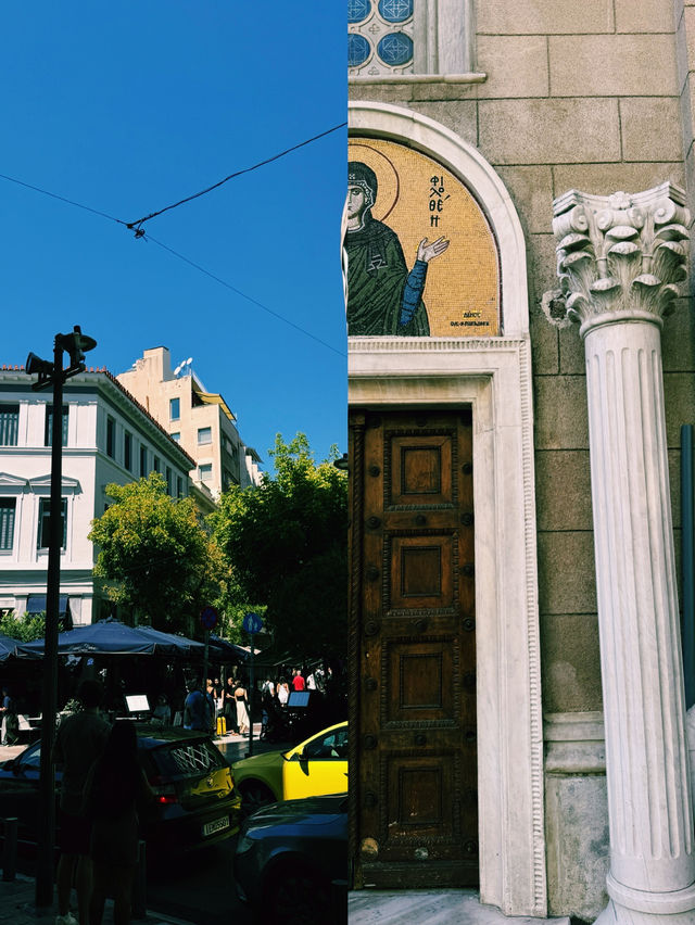 빛으로 물든 아테네의 밤, 분수 광장에서의 순간 