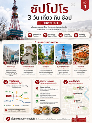 삿포로 3일 관광·먹방·쇼핑 완벽 마스터 。