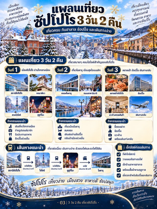 ❄️🇯🇵 札幌 3 天 2 晚:全面的觀光、清真食品、購物和便捷的交通。