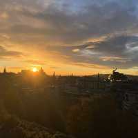 Gorgeous sunset on Calton Hill