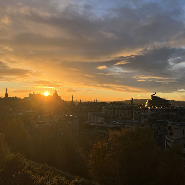 Gorgeous sunset on Calton Hill