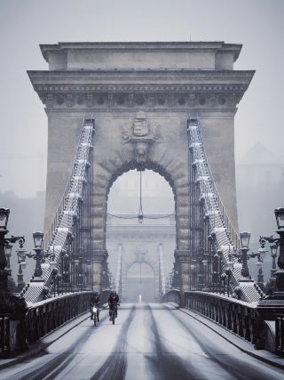 The first snow in Budapest
