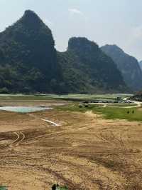 更望湖實況圖|枯水期 蕎麥花開 綠草地