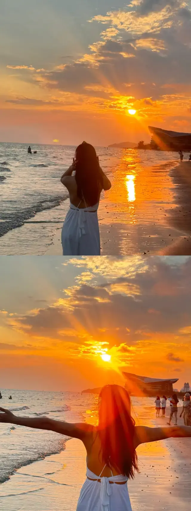 Leisure time at Qiaogang Beach