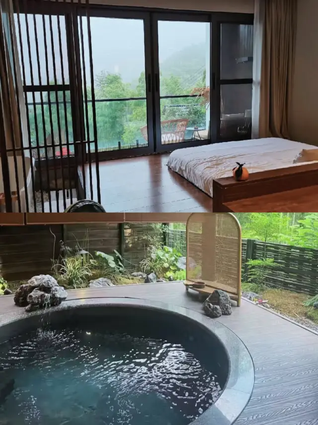 Found a gem in Anji! Private hot spring in the forest!