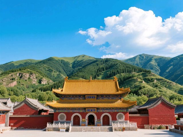佛國秋色五台山，飛流直下的瀑布