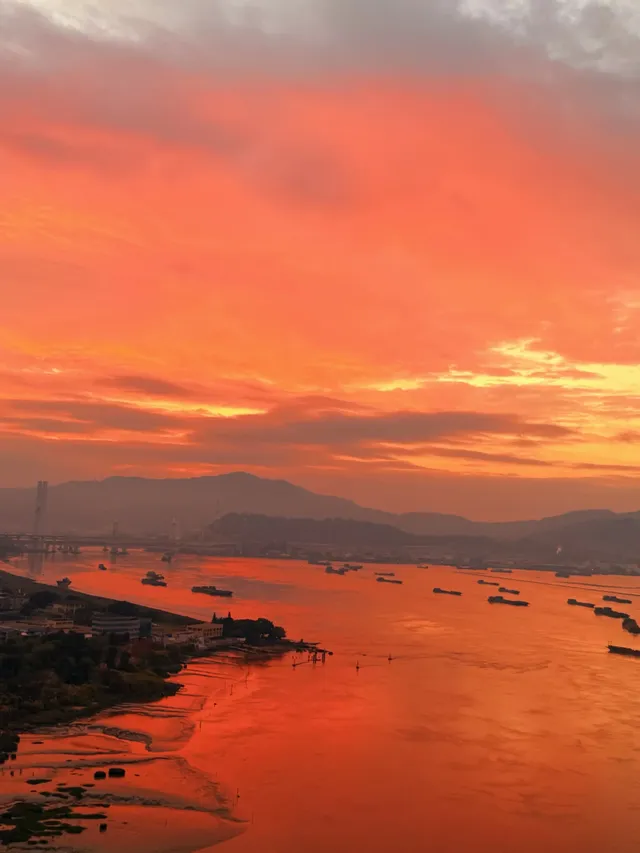 11.24福州實況 彩虹與朝霞的夢幻同框 11.24福州實況 彩虹與朝霞的夢幻同框