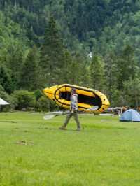 康定月亮湖遛狗人新玩法懶人露營更適合