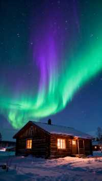 我在漠河看到了幻彩的極光！！