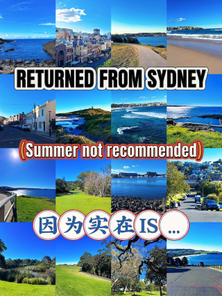 Sydney is back. I really don’t recommend going in summer because it’s just too—beautiful!!