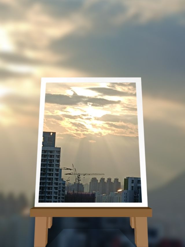 黃昏下的【平山】,果然與衆不同,好靚呀!