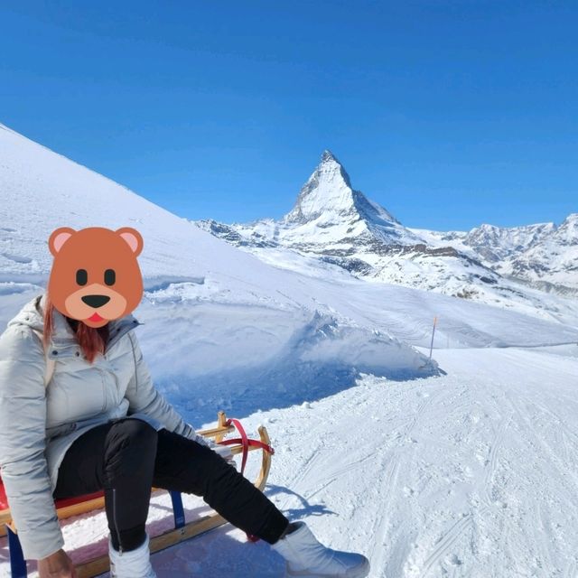 【瑞士】羅滕博登至利菲爾山：遠眺馬特洪峰高山雪橇道