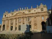 The symbol of the Holy See, Saint Peter's Square and Basilica