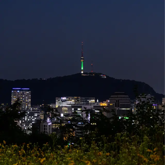 將首爾夜晚盡收眼底的夜景勝地——駱山公園