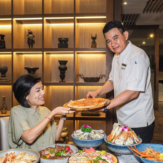 บุฟเฟ่ต์ขาปูยักษ์ กุ้งแม่น้ำเจ้าพระยา 