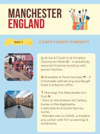 Manchester 2-Days itinerary 