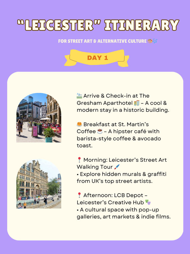 Leicester itinerary 🌸🇬🇧