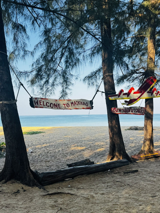 ✈️หาดไม้ขาว ถ่ายรูปคู่กับเครื่องบิน