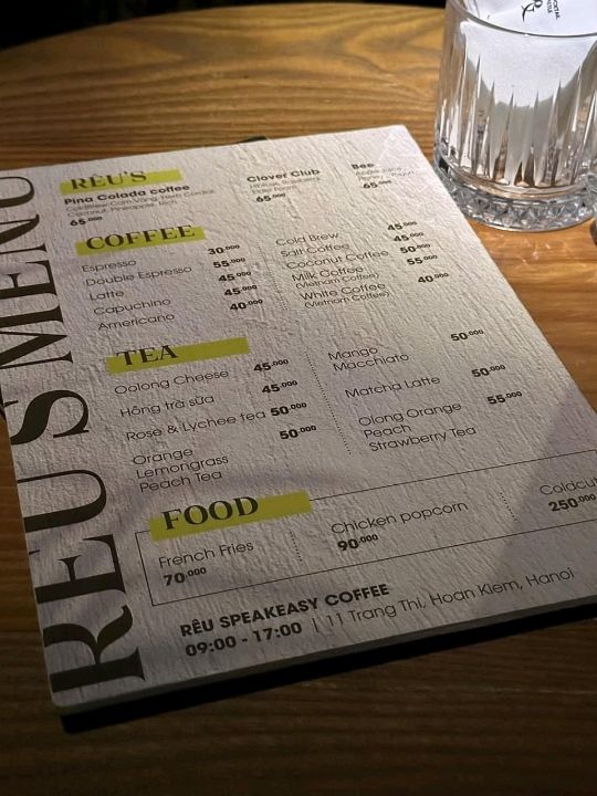 Rêu Speakeasy Coffee