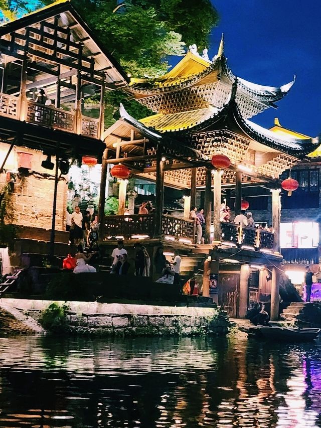 Nightlife in Fenghuang Ancient Town: A Dream by the River