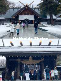 Snowy shrine in Hokkaido 