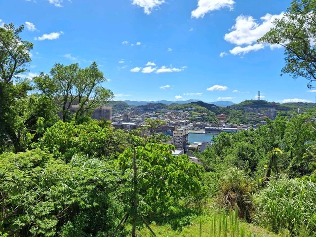 Beautiful views at the top of Keelung Tower, Taiwan