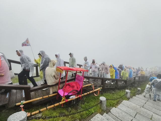 就算是下雨也是要衝上山一睹紅顏