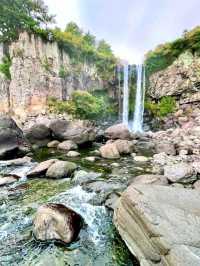 Cascading Beauty of Jeongbang Waterfall